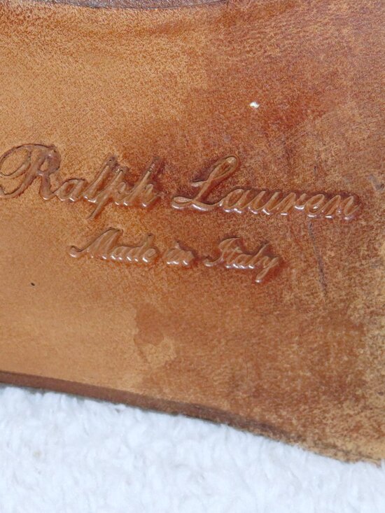 Ralph Lauren Purple Label Burgundy Crocodile Buckle Stirup Loafers 10D main image 13